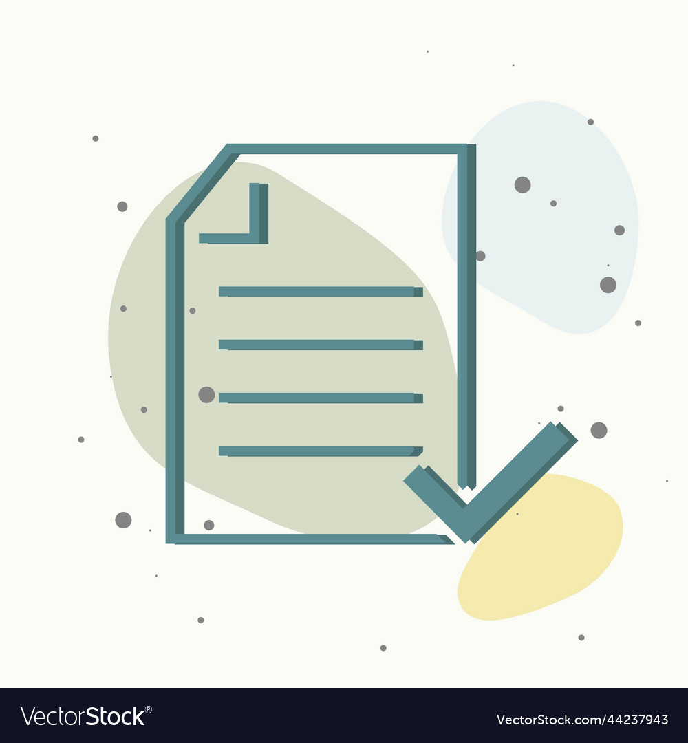 Document icon with pencil verification vector image Document icon with pencil verification