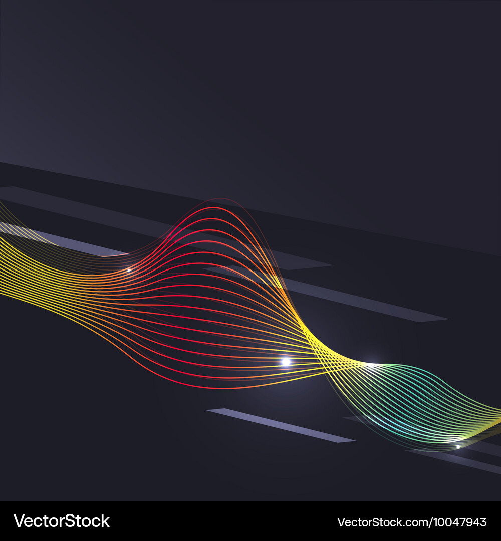 Dynamic Smoke Lines on Dark Royalty Free Vector Image