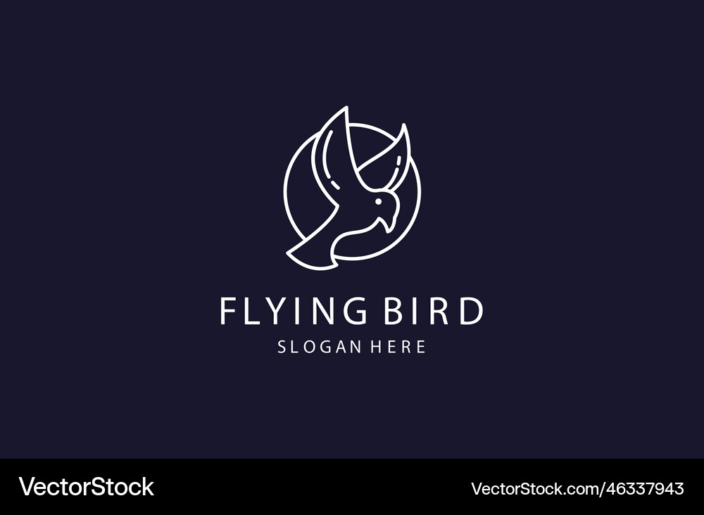 Flying bird Royalty Free Vector Image - VectorStock