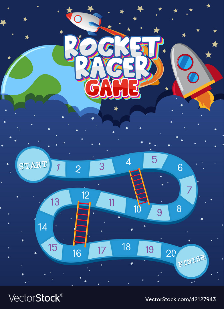 Game template with space theme background
