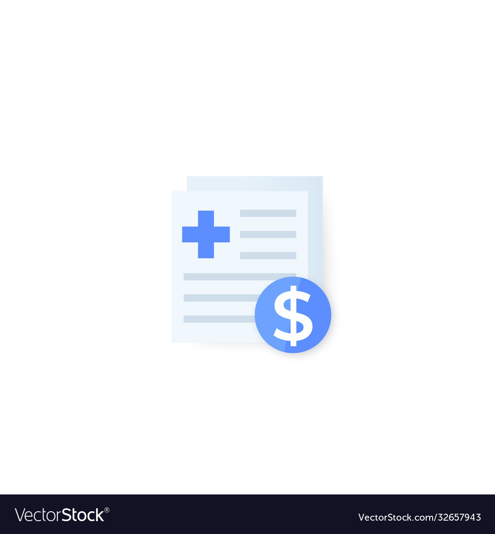 Medical bills icon design