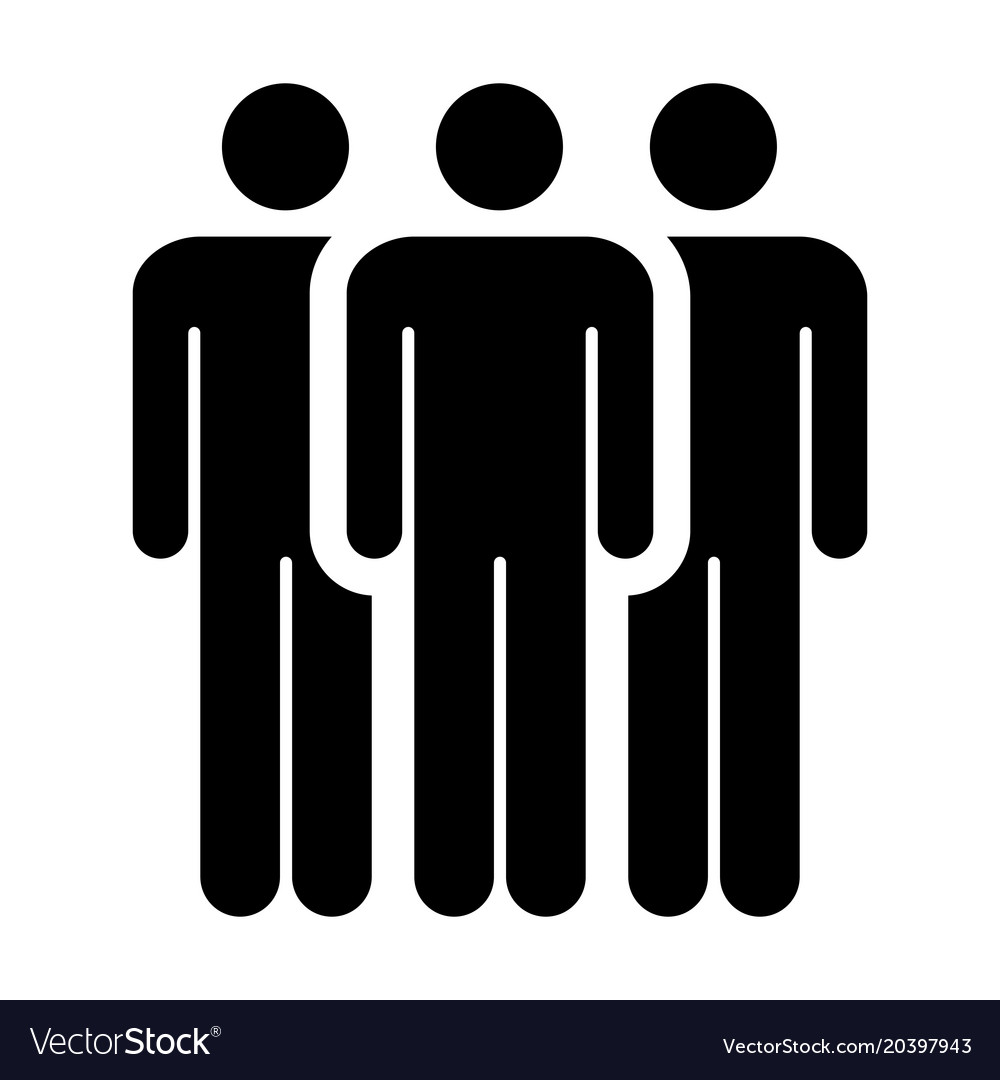 People icon group of men team person symbol sign Vector Image