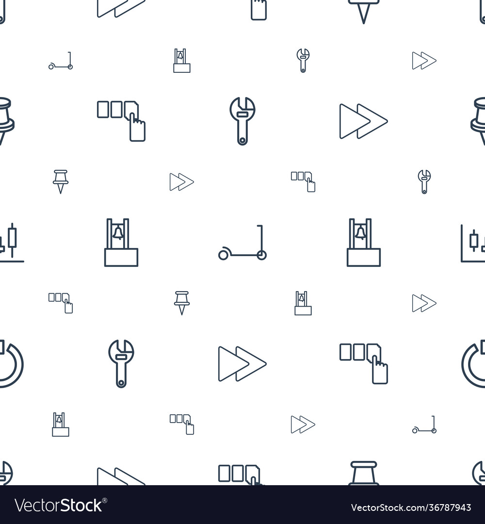 Push icons pattern seamless white background