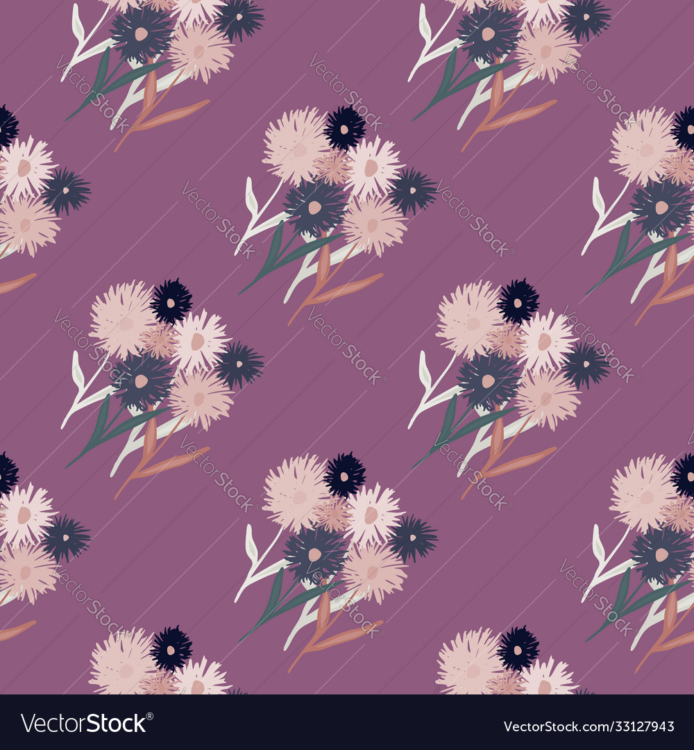 Random nahtloses Muster mit Löwenzahn vector image Random nahtloses Muster mit Löwenzahn