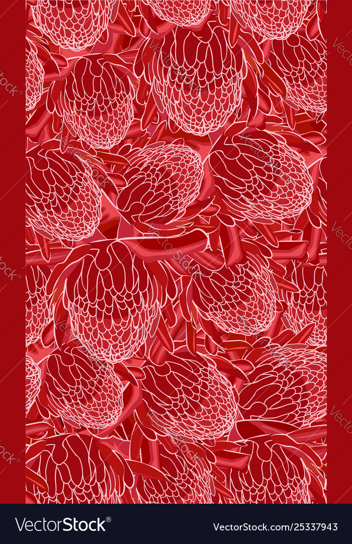 Red Torch Ginger Pattern
