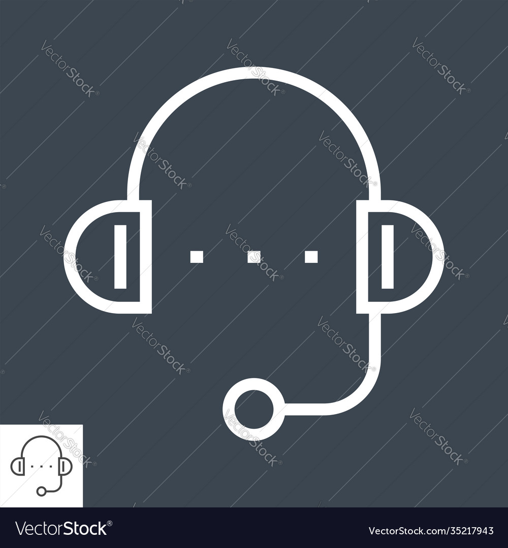 Support thin line icon vector image Support thin line icon