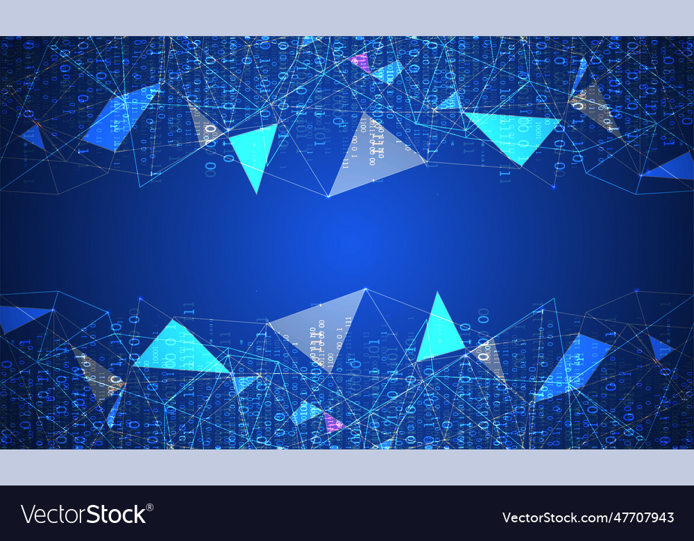 Technology background big data concept binary Vector Image