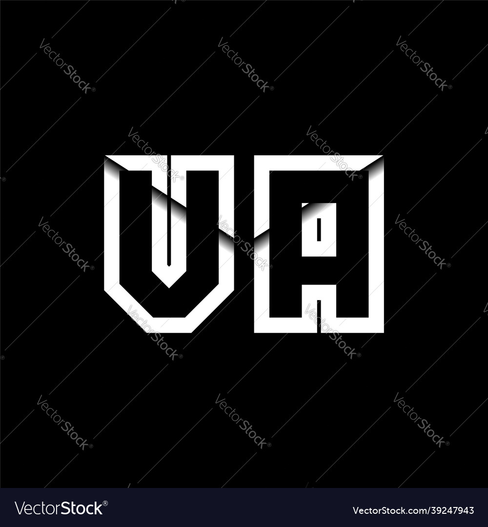 Va monogram envelope shape style