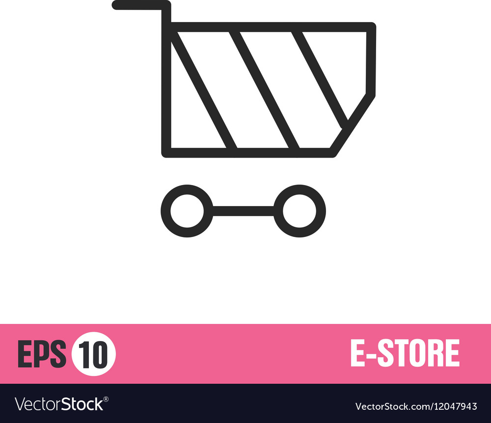 Web lines icon basket shop