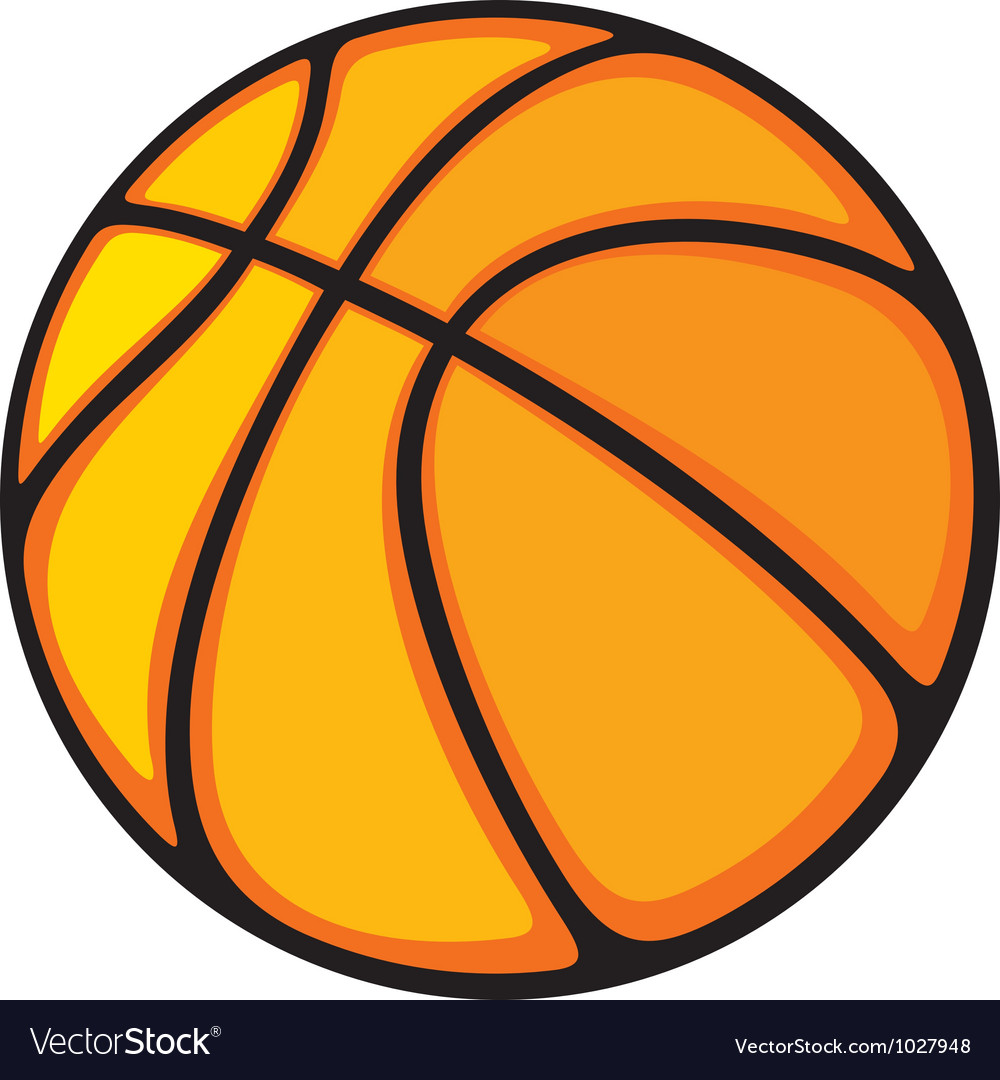 Basketball ball cartoon clip art Royalty Free Vector Image