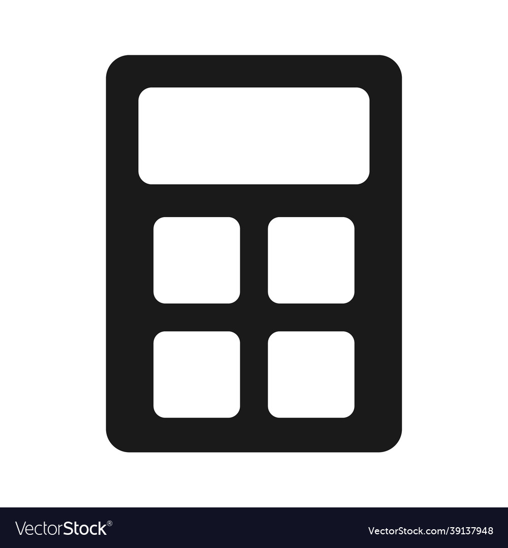 Calculator icon mathematics web button internet Vector Image Calculator icon mathematics web button internet