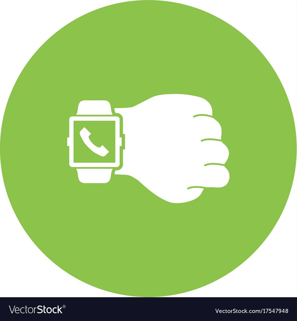Call on watch Royalty Free Vector Image - VectorStock