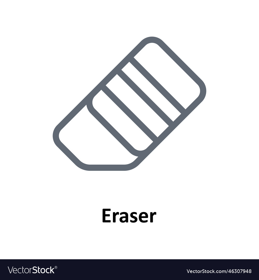 Eraser outline icons simple stock illus Royalty Free Vector
