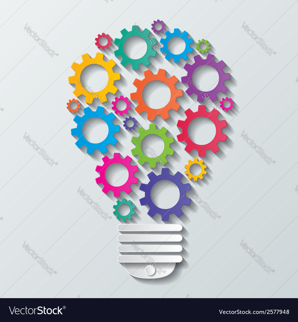 Gear Bulb Royalty Free Vector Image - Vectorstock