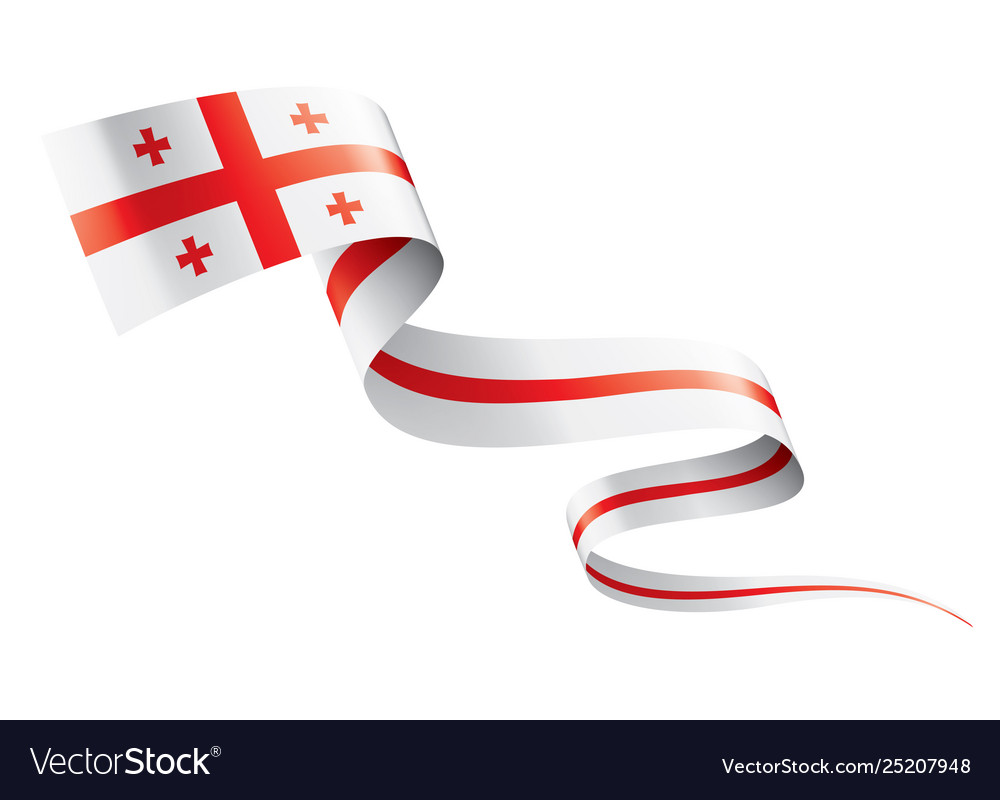 Georgia flag on a white Royalty Free Vector Image