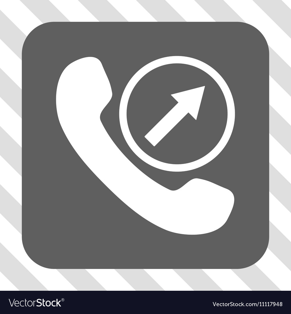 Outgoing call rounded square button