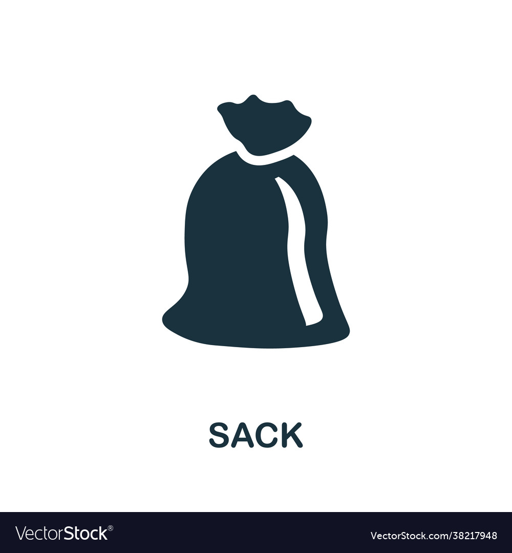 Sack icon monochrome simple element from