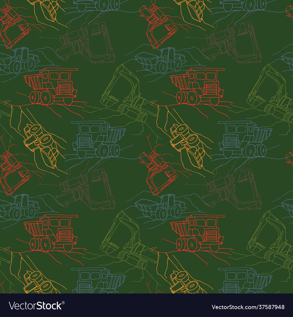 Seamless pattern with image construction