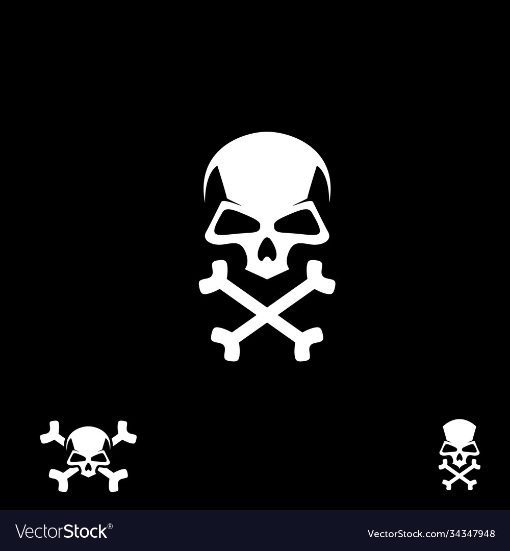 Skull crossbone symbol vector image Skull crossbone symbol
