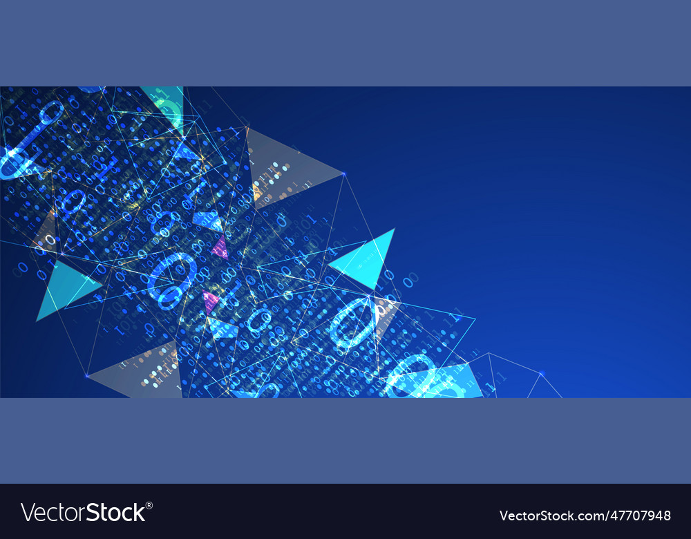 Technology background big data concept binary Vector Image