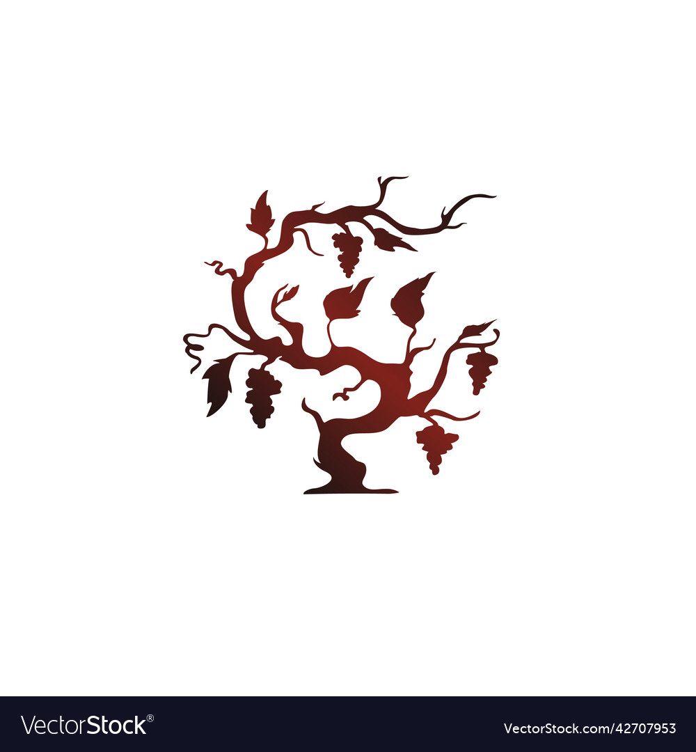 A tree and grape branches