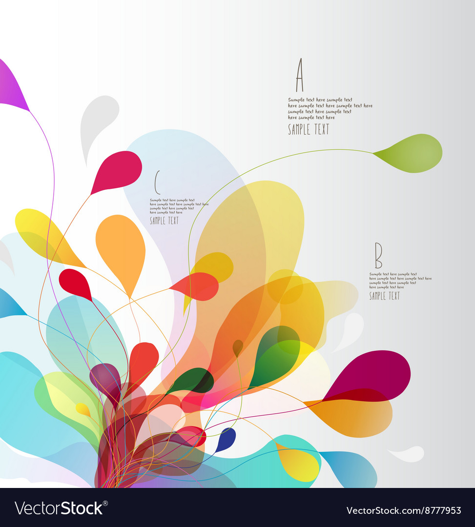 Abstract colored background with leafs