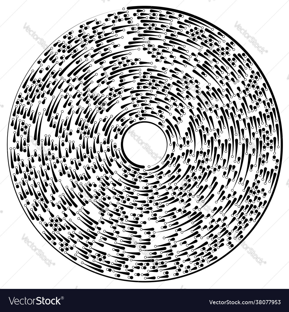 Circular radial lines with nodes points vector image Circular radial lines with nodes points