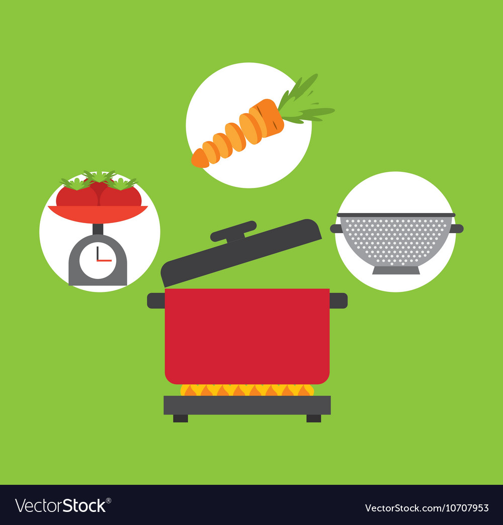 Cooking healthy food icon