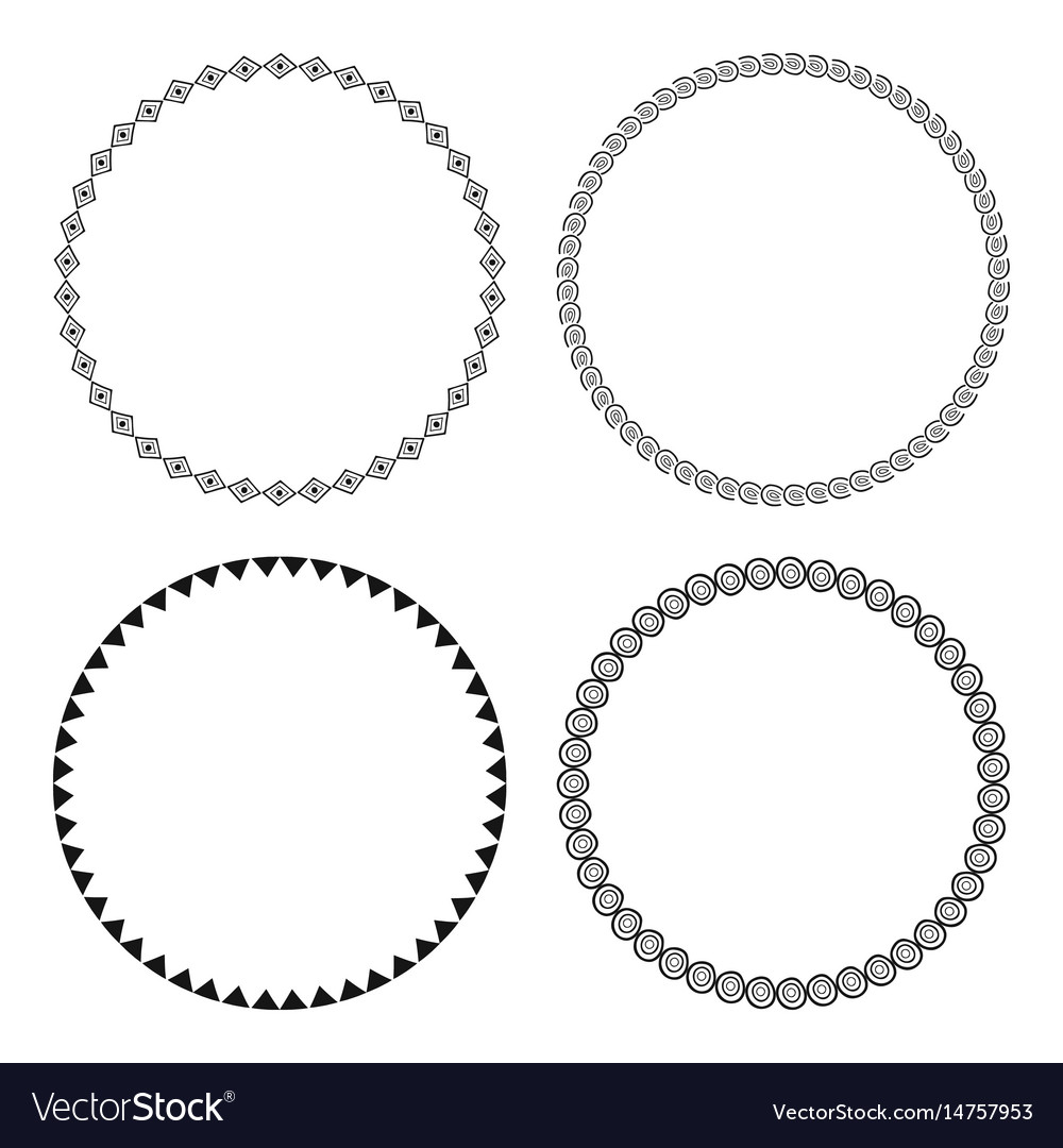 Decorative Round Frames For Congratulations And Vector Image