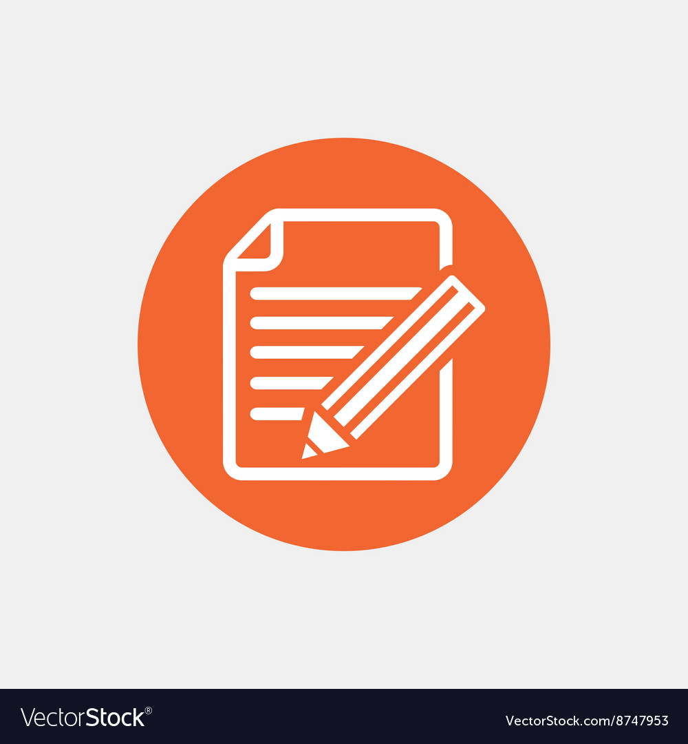 Edit document sign icon content button