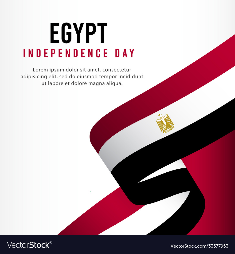 Egypt independence day celebration banner set Vector Image