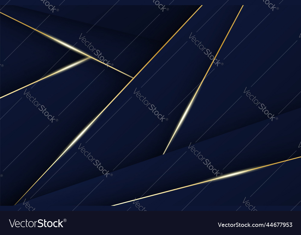 Elegant layered shape background with golden lines