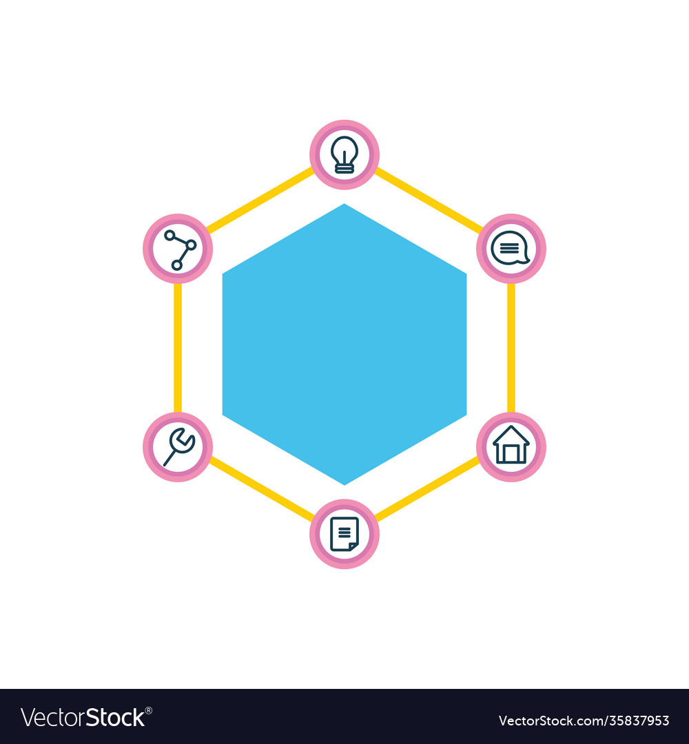 Infographic elements concept rhombus chart Vector Image