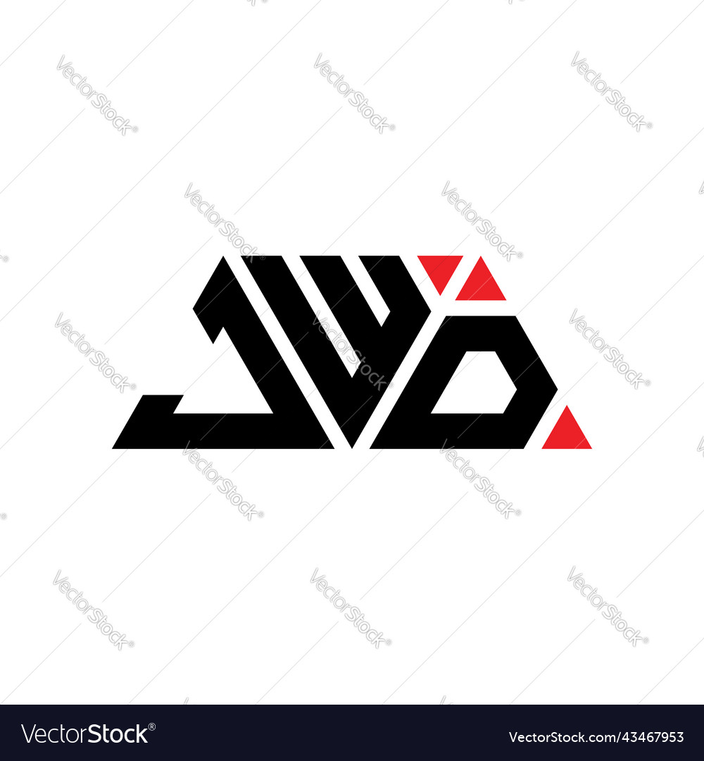 Jwd triangle letter logo design