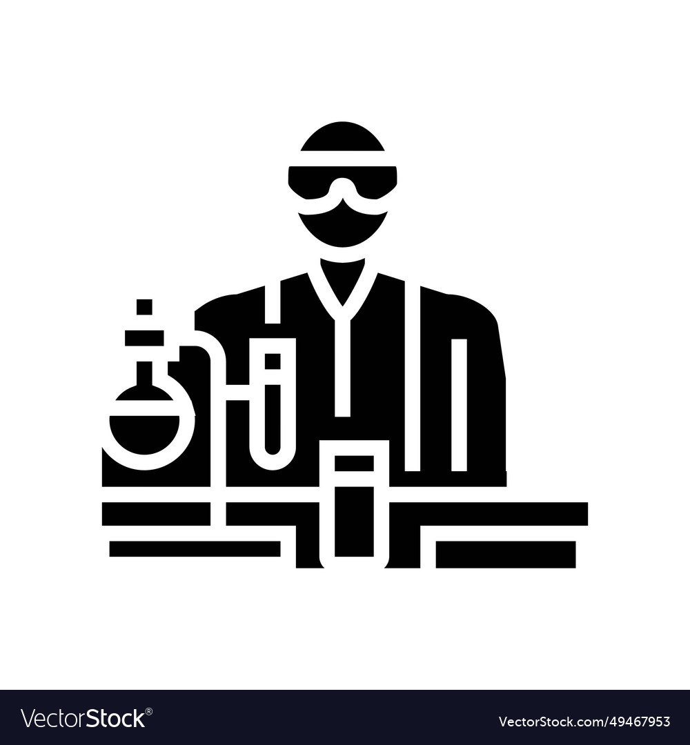 Laboratory work college teacher glyph icon