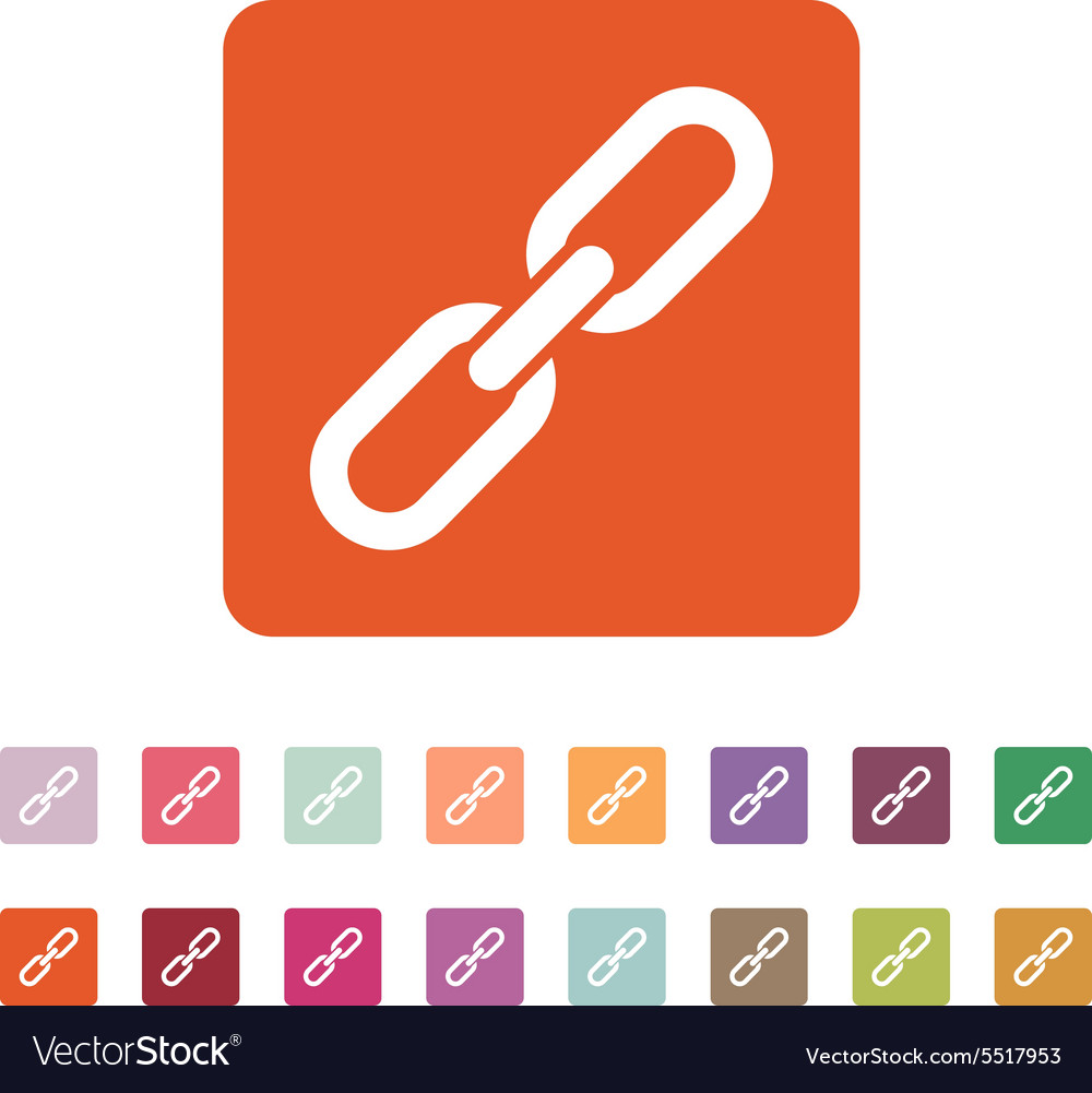Link icon linked symbol flat