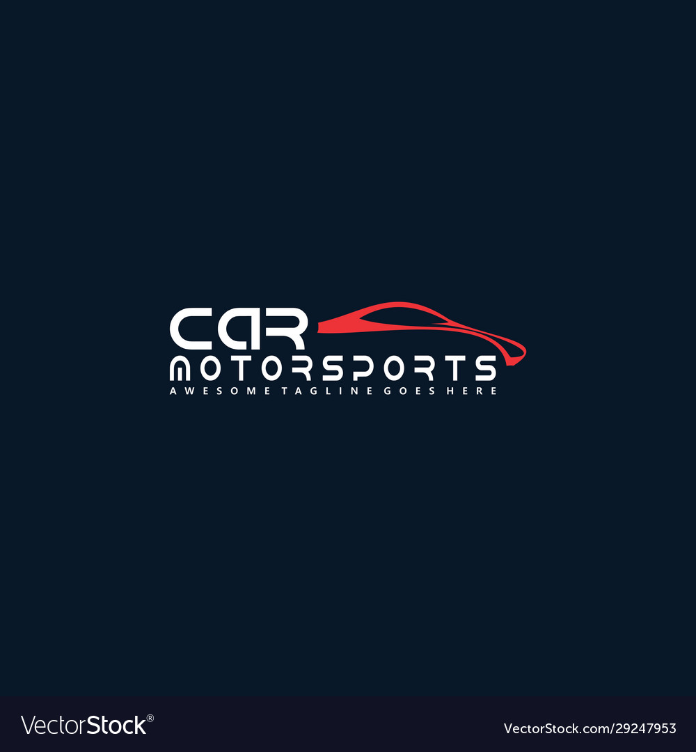 Logo car sport line art style