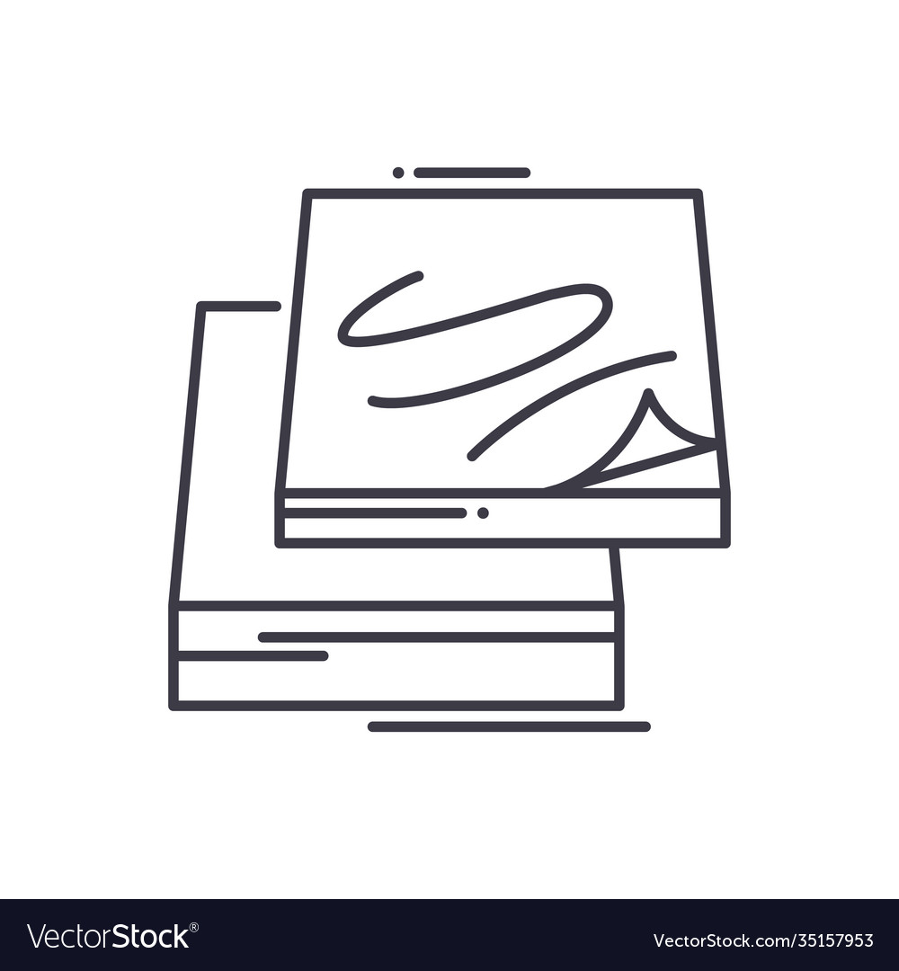 Note icon linear isolated thin line vector image Note icon linear isolated thin line