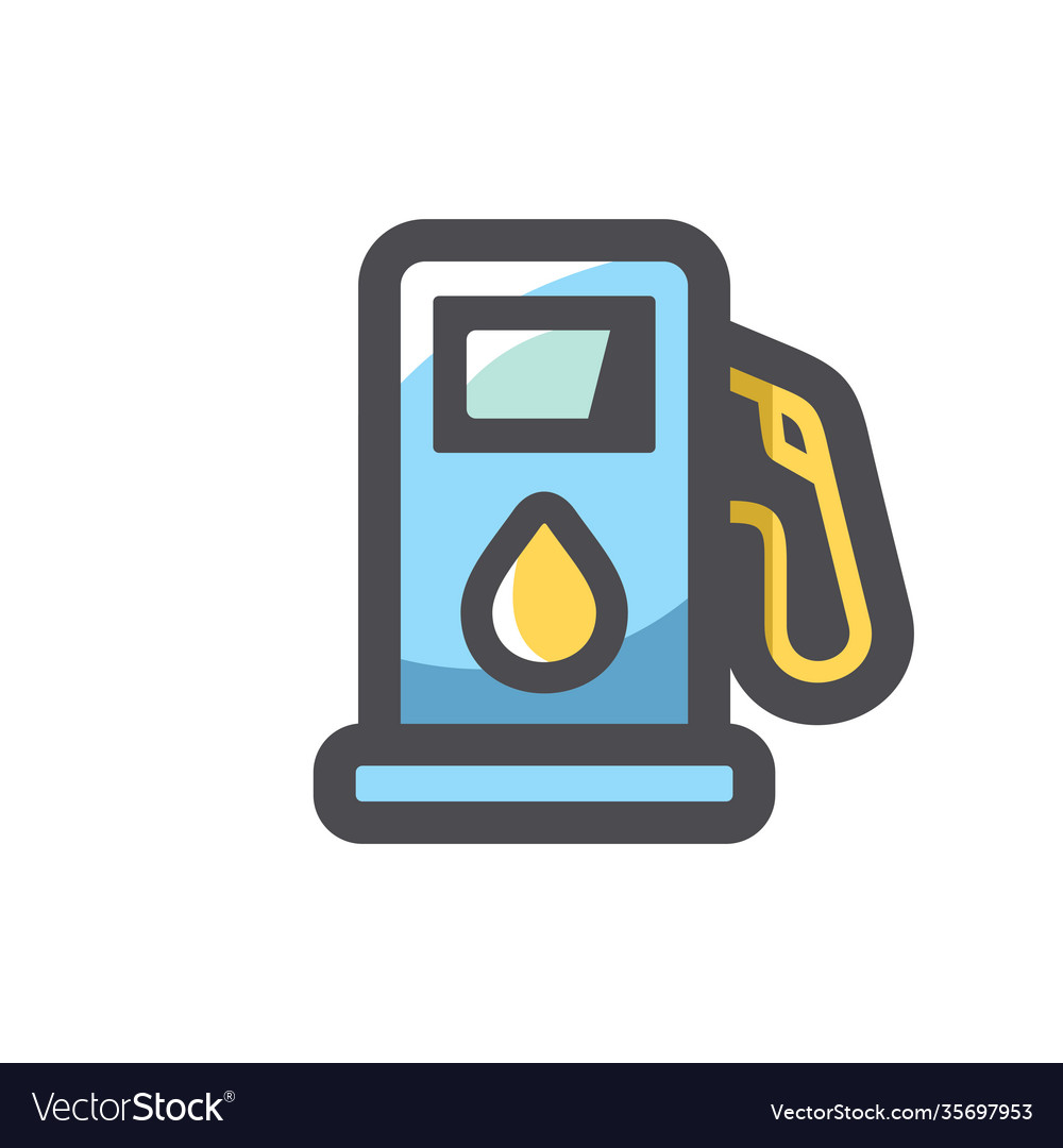 Öl Tankstelle Ausrüstung Icon Cartoon vector image Öl Tankstelle Ausrüstung Icon Cartoon