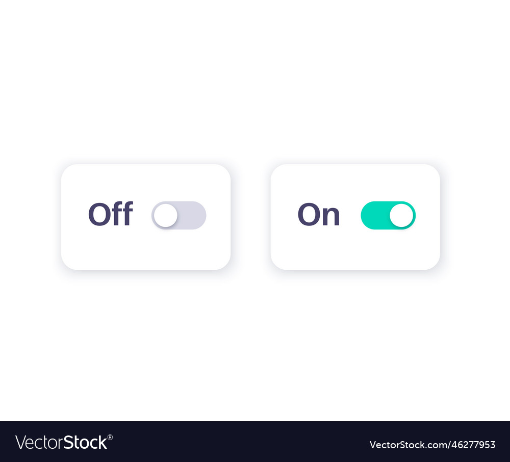 On off toggle Royalty Free Vector Image - VectorStock