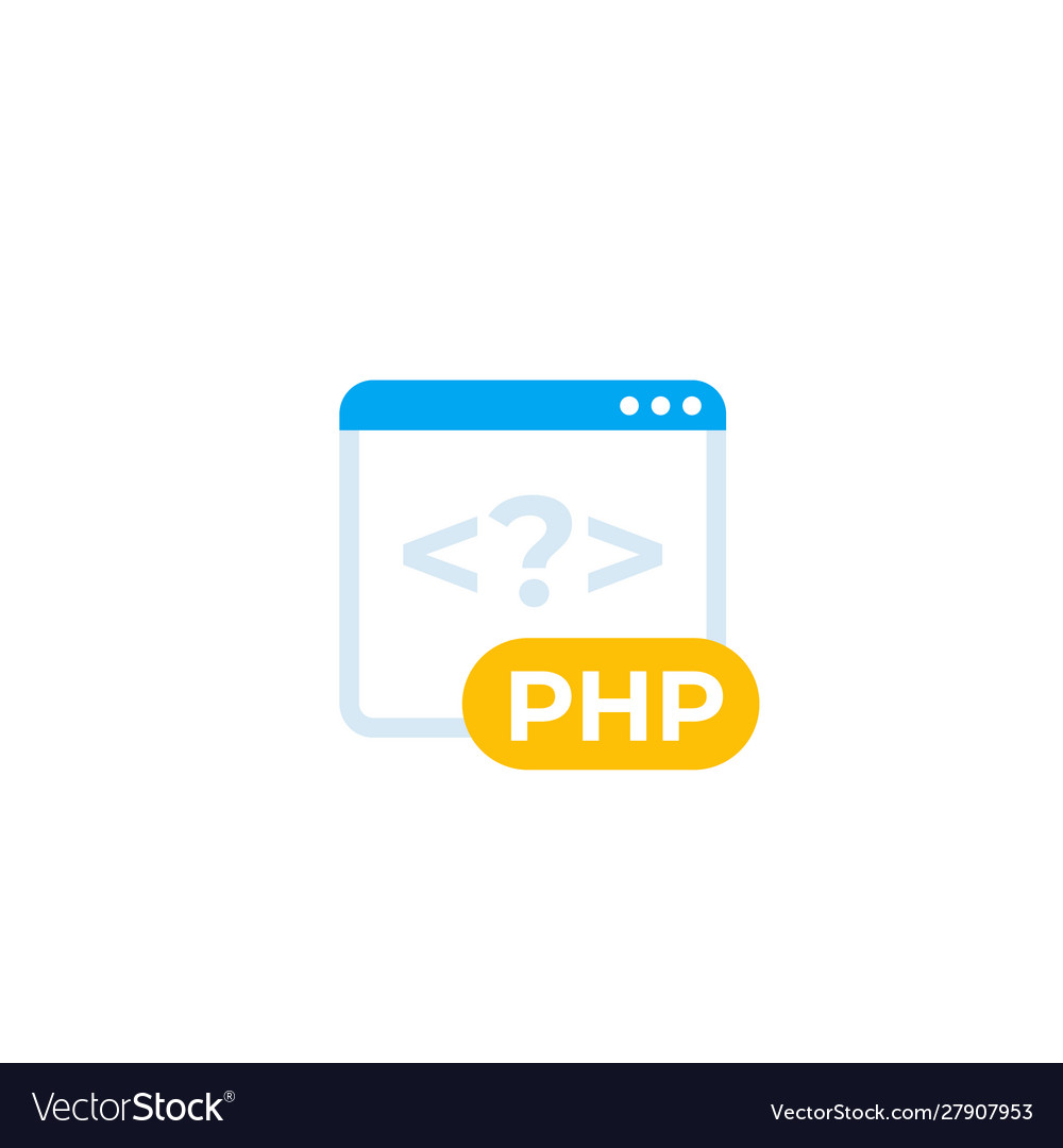 Php coding icon flat style