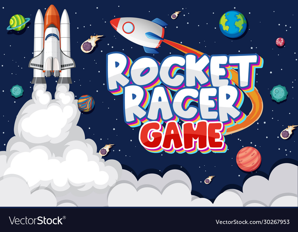 Poster design with spaceships and many planets vector image Poster design with spaceships and many planets