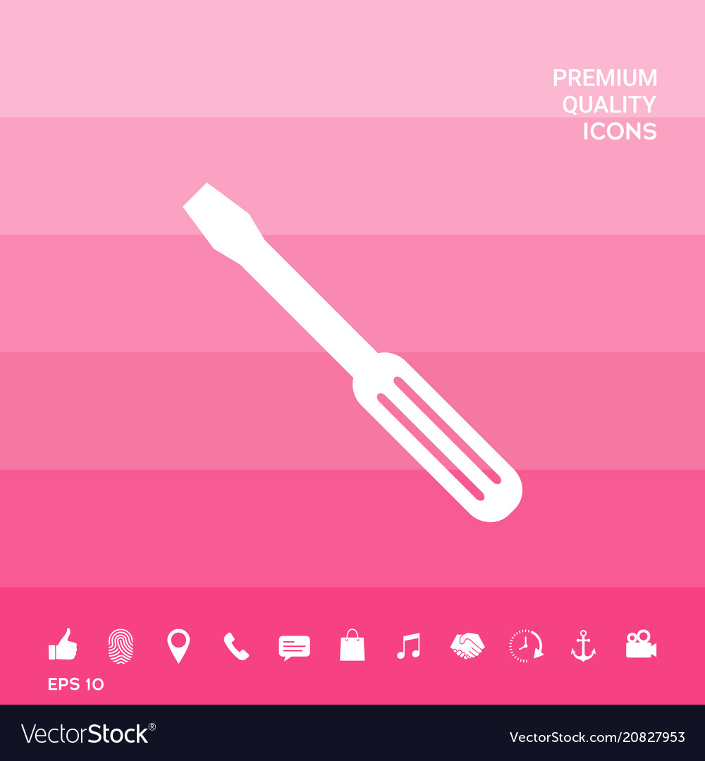 Screwdriver icon symbol Royalty Free Vector Image