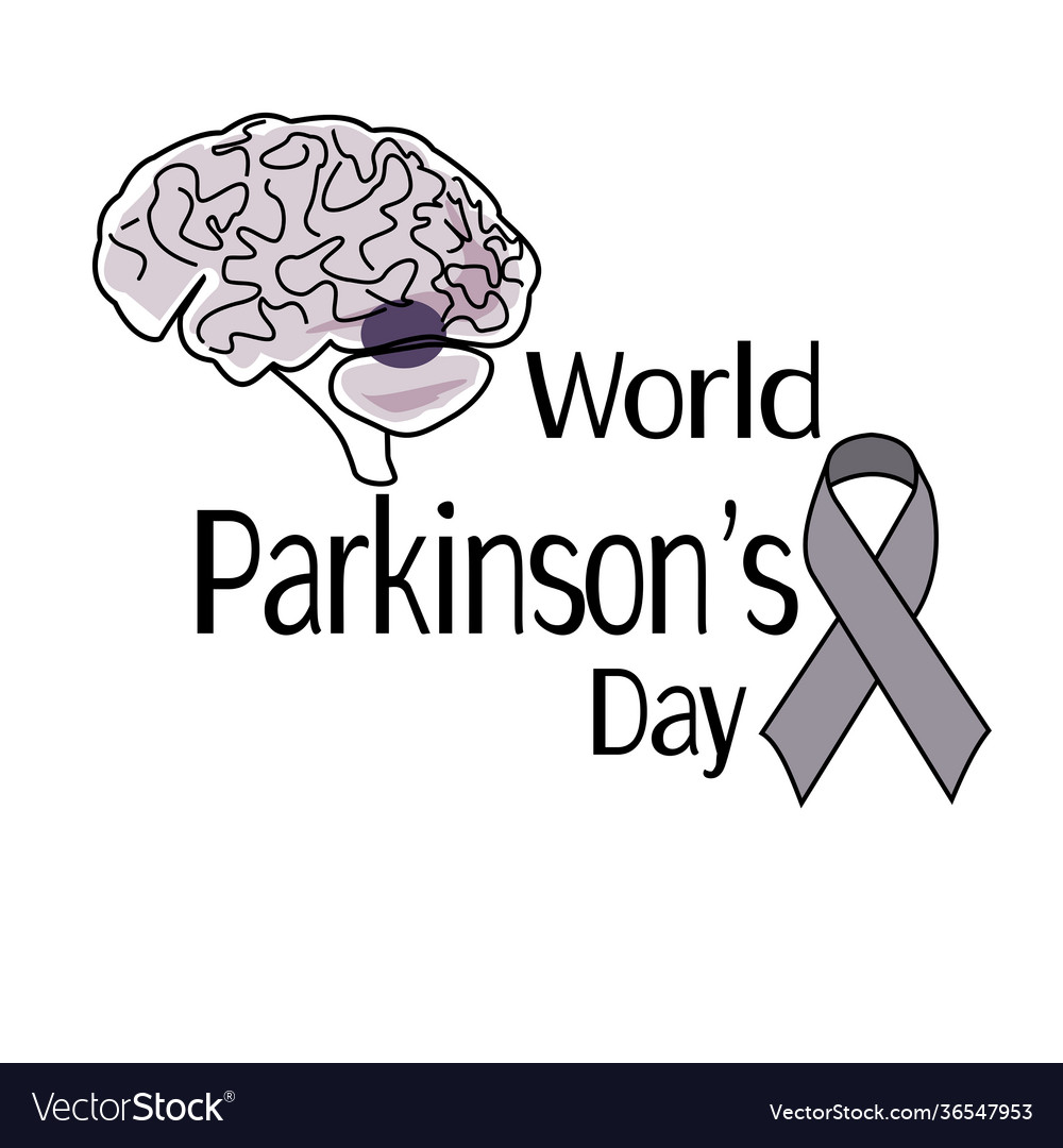 World parkinsons day symbolic sign human Vector Image
