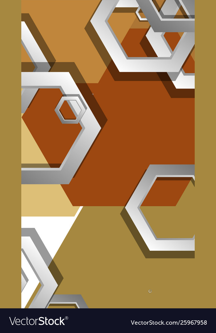 Abstract geometric background with hexagon middle vector image Abstract geometric background with hexagon middle
