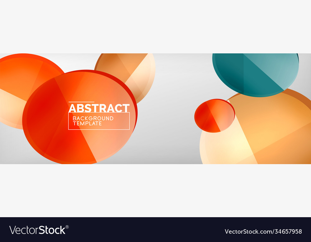 Abstract glossy round shapes background vector image Abstract glossy round shapes background
