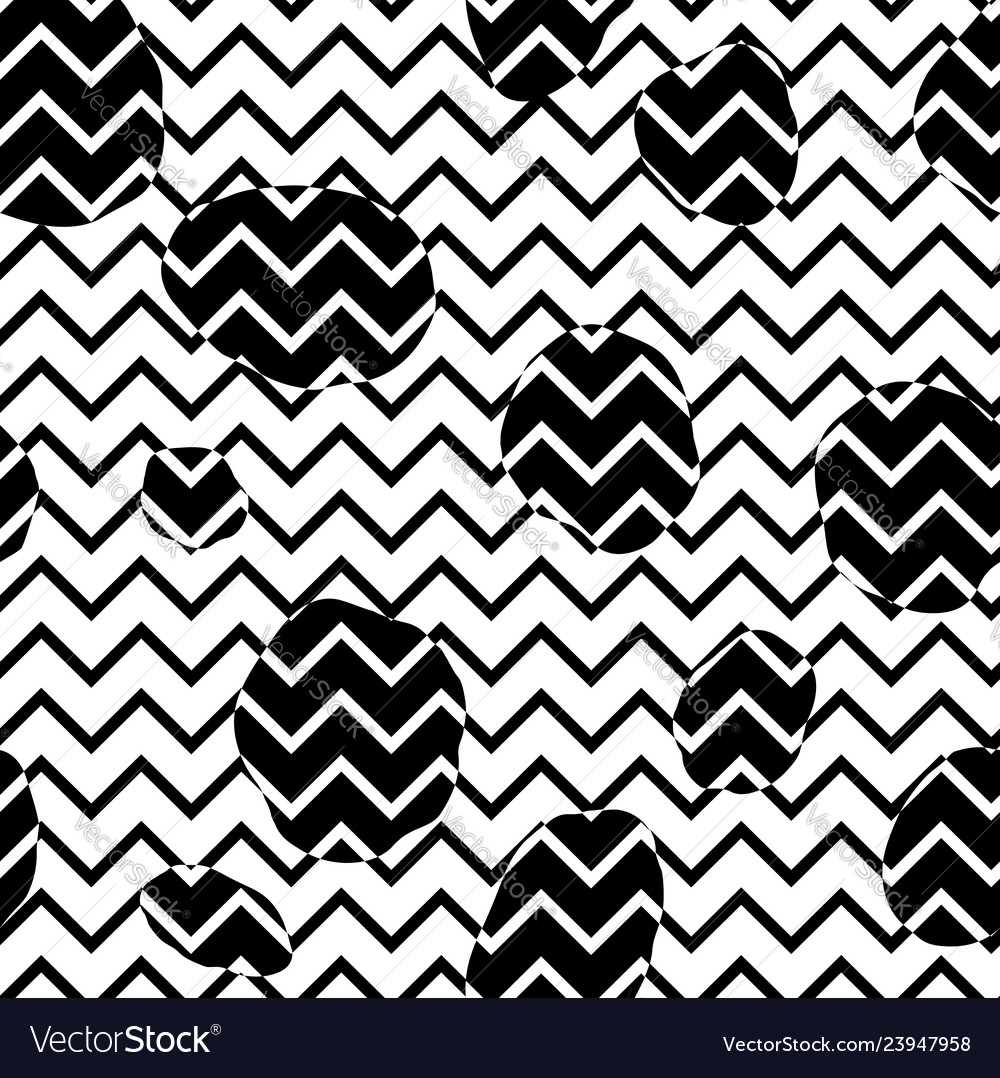 Abstract seamless pattern dot and zig-zag line vector image Abstract seamless pattern dot and zig-zag line