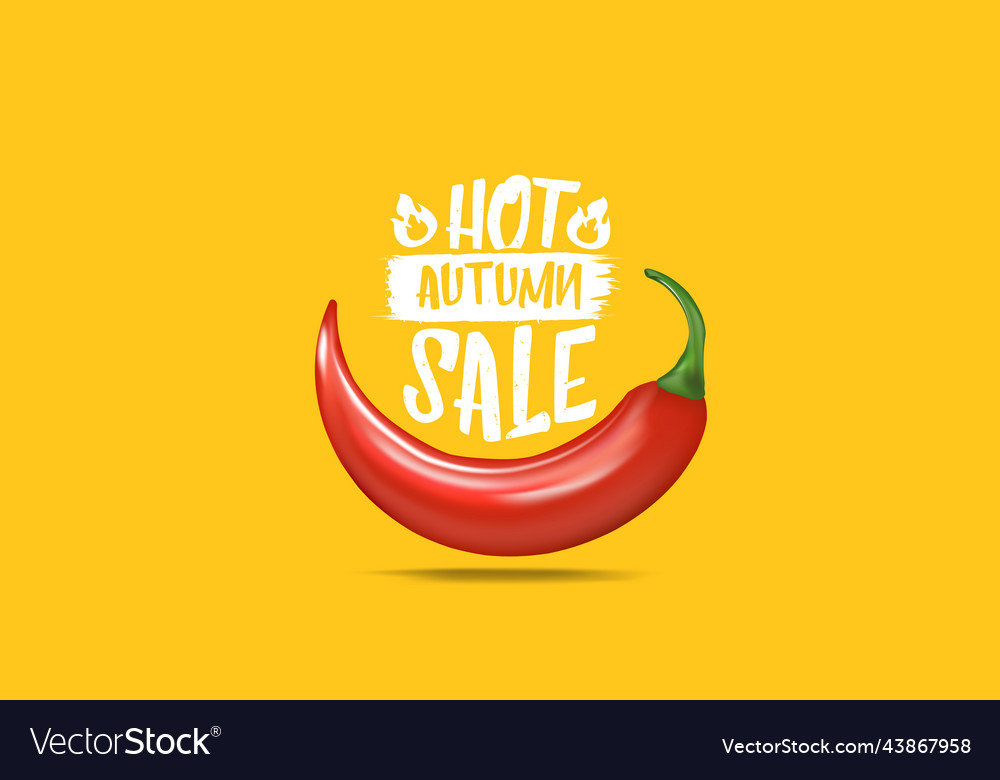 Big hot autumn sale horizontal banner with red