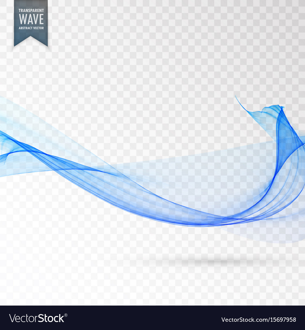 Blue Transparent Wave Background