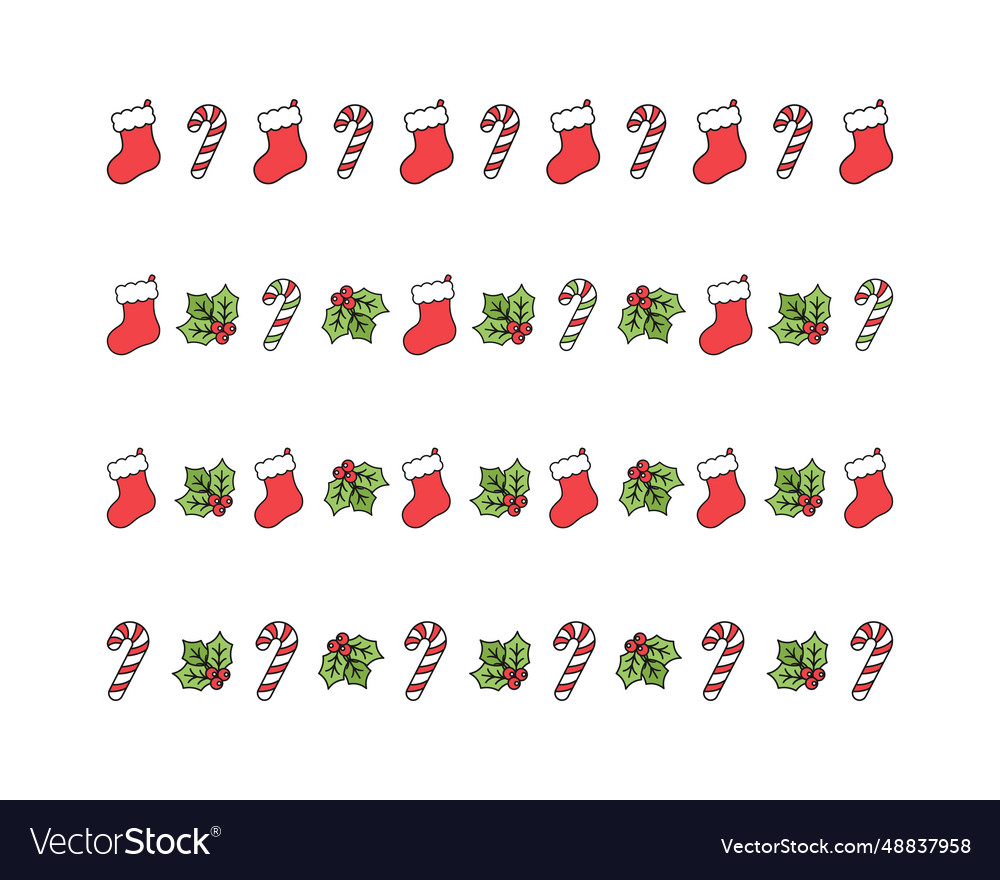 Christmas themed decorative border and text vector image Christmas themed decorative border and text